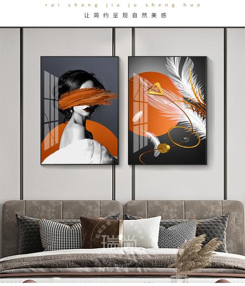 铝合金简装现代装饰画 抽象人物画的艺术与工艺
